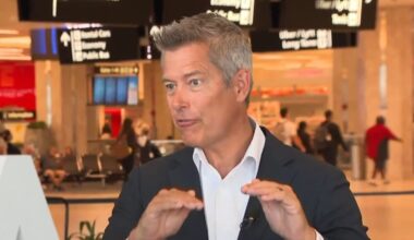 U.S. Transportation Secretary Sean Duffy visited Tampa port and airport Monday, announcing millions in funds to upgrade the area's infrastructure. (Spectrum News image)