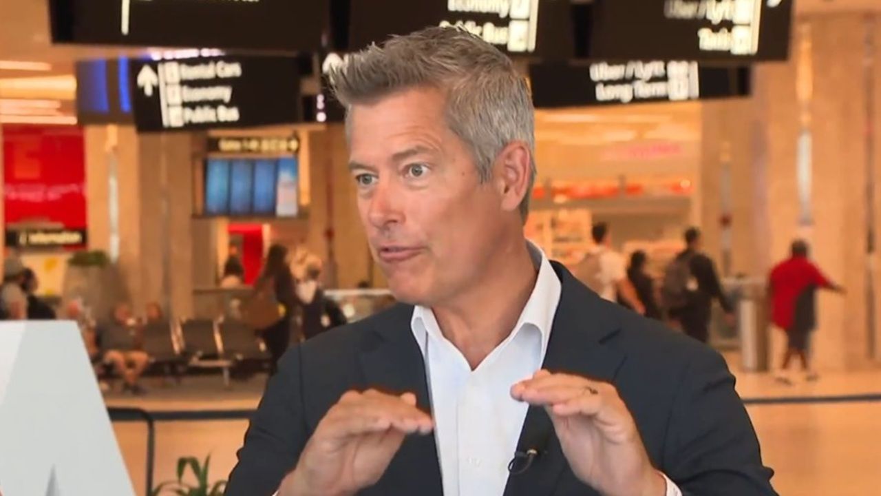 U.S. Transportation Secretary Sean Duffy visited Tampa port and airport Monday, announcing millions in funds to upgrade the area's infrastructure. (Spectrum News image)