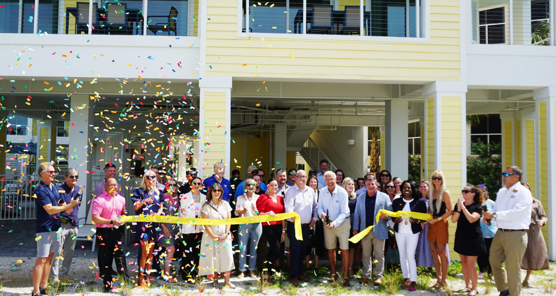 Beachview Villas celebrates rebuild with SanCap Chamber ribbon-cutting