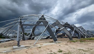 Rodeo arena under construction collapses in Lake City; no serious injuries reported
