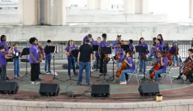Cathedral Arts Project violin, viola and strings students perform at the Riverside Arts Market