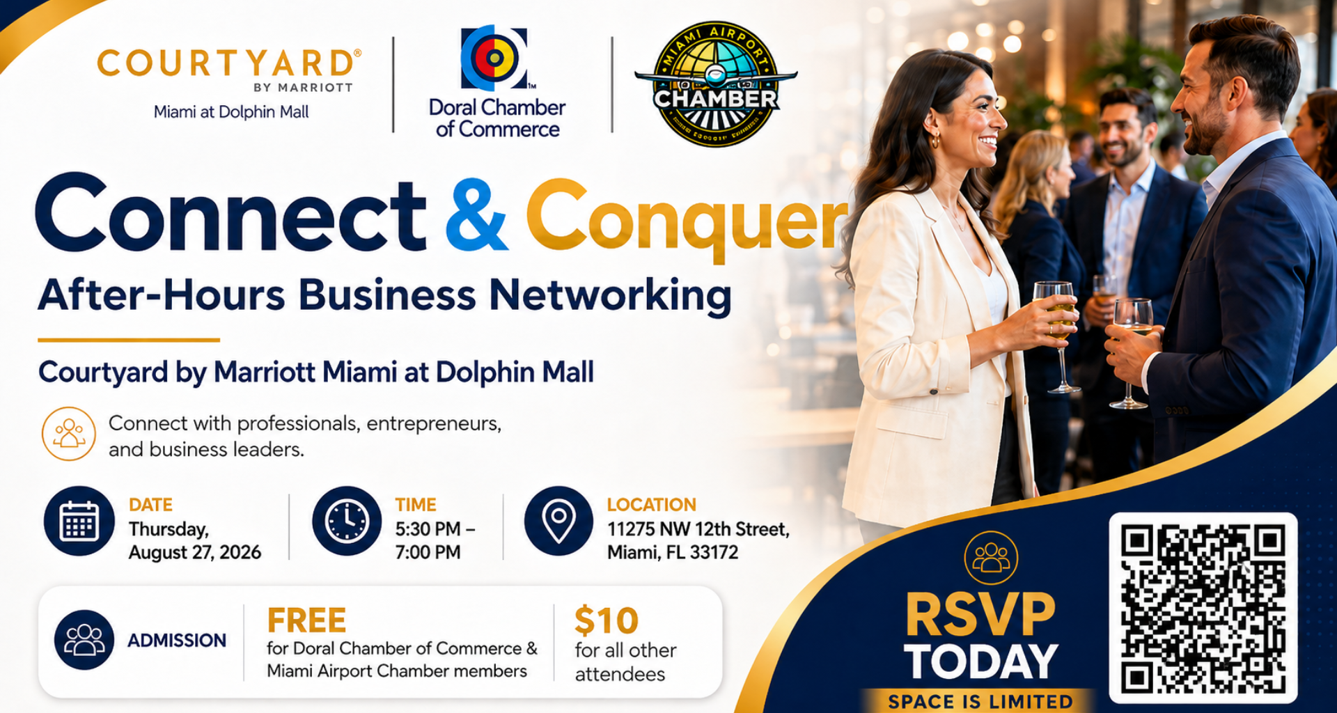 Connect & Conquer: After-Hours Business Networking at Courtyard by Marriott Miami