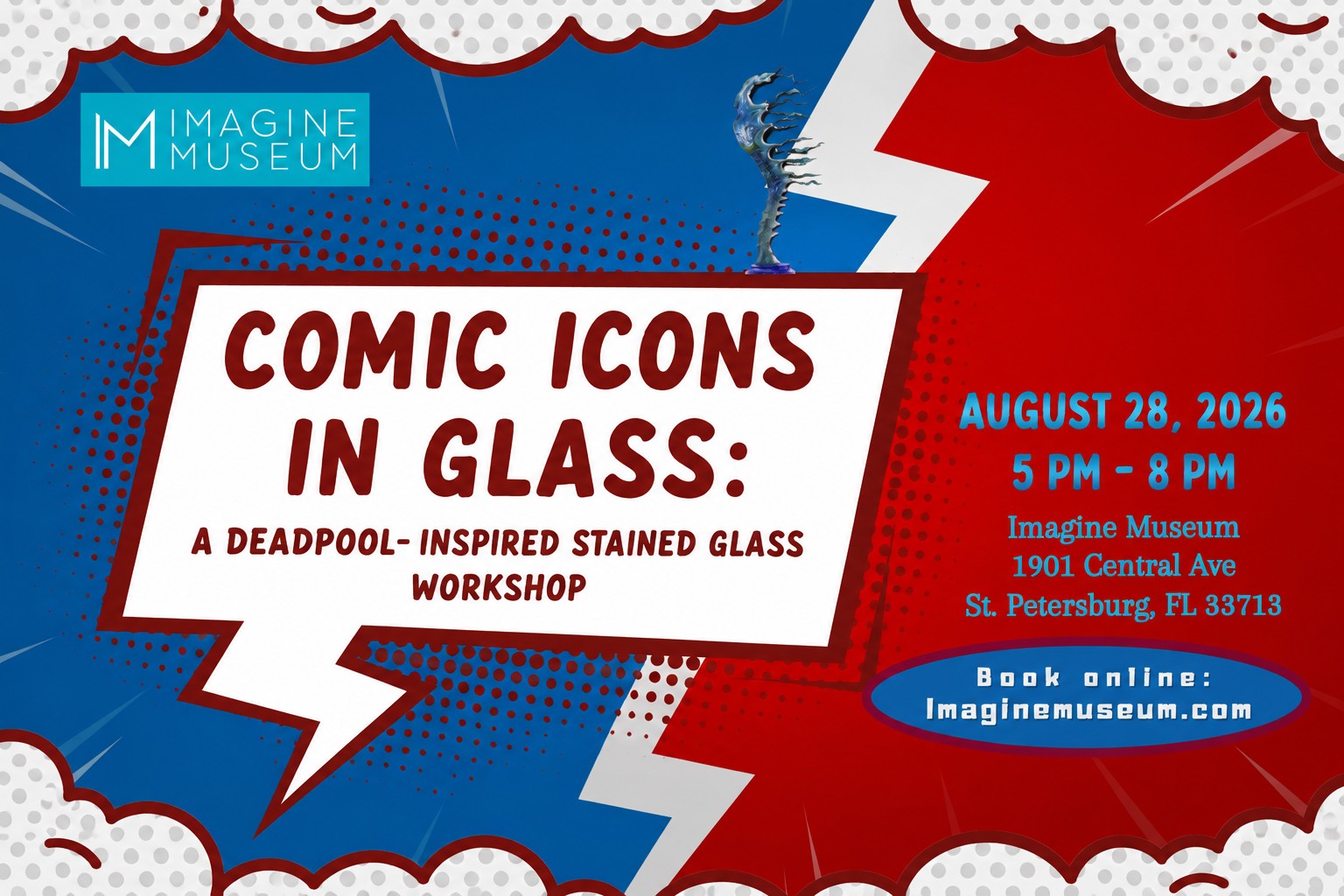 Comic Icons in Glass: A Deadpool-Inspired Stained Glass Workshop