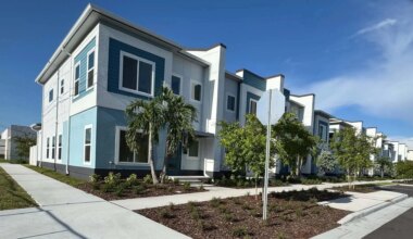 Deuces Rising townhomes, a new 24-unit affordable housing development, nears completion