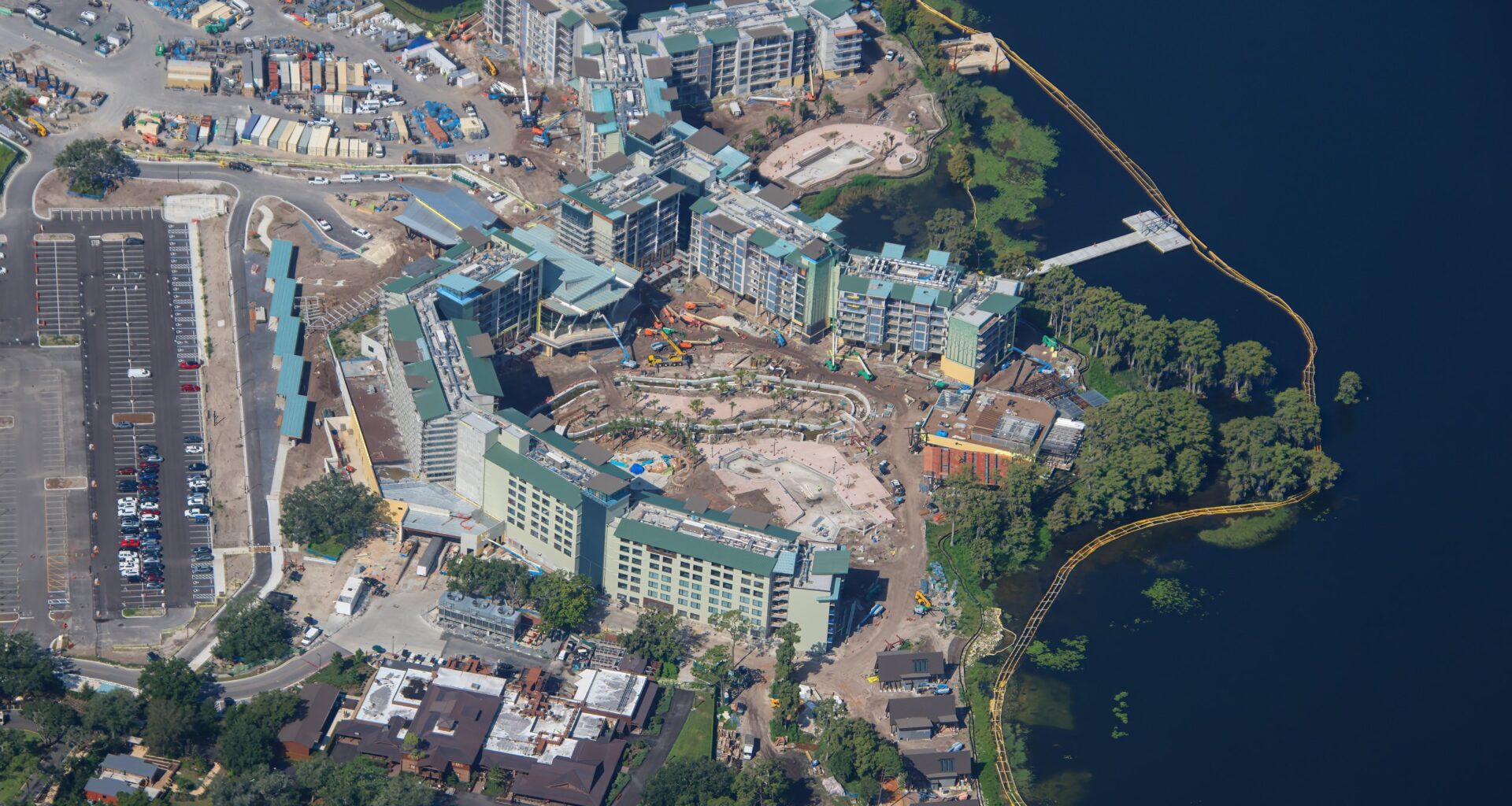 Construction Update: Disney's Lakeshore Lodge Pool Area and Lazy River Progressing Fast