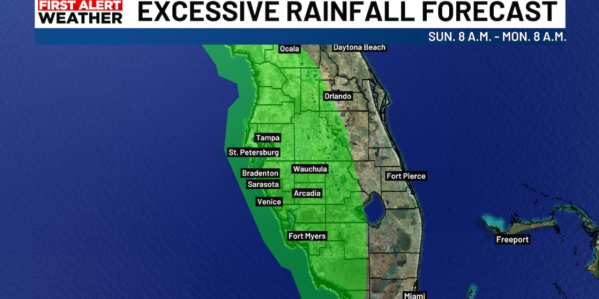 Tropical Moisture Brings Excessive Rain Risk to Florida This Weekend