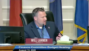 Will Lahnen, chairman of the council's finance Committee, discusses budget cuts