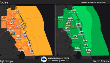 Central Florida’s high temps remain stagnant while chances of rain increase – Orlando Sentinel