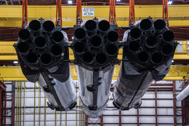 SpaceX's Falcon Heavy is three Falcon 9 rockets connected that can produce 5.1 million pounds of thrust. (Courtesy/SpaceX)