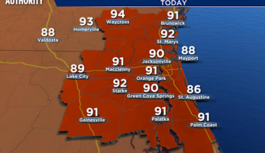 Jacksonville weather brings hot conditions and storms this afternoon
