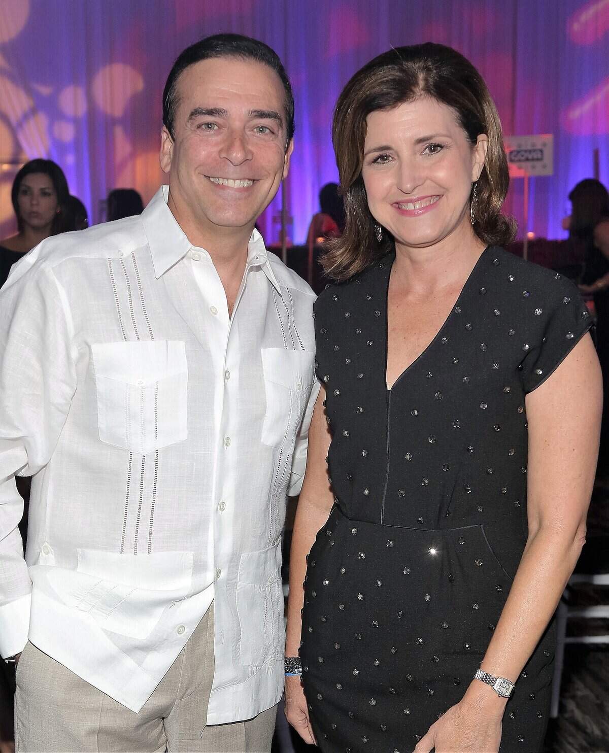 Ambrosio Hernandez and Alina Mayo-Azze attend Amigos For Kids Annual Fundraiser 2016, 25th anniversary Miami Celebrity Domino Night at Jungle Island on June 18, 2016 in Miami, Florida.