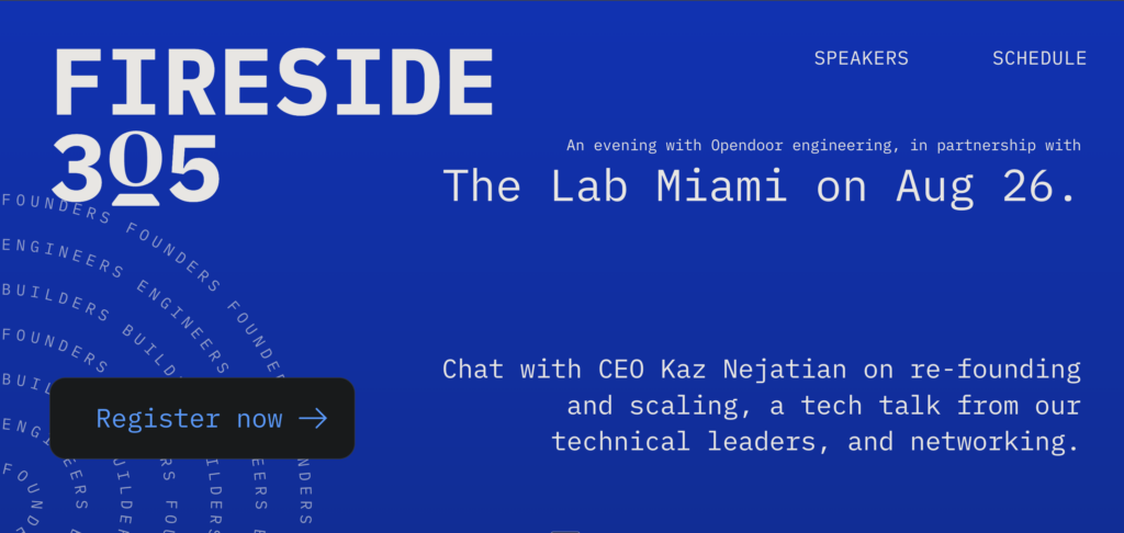 Fireside 305: An Evening with Opendoor Tech Leadership