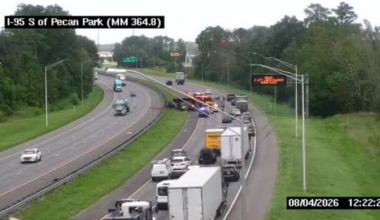 Traffic Alert: Crash causing backups on I-95 North at Pecan Park Road