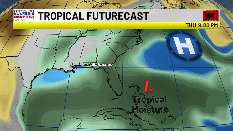 Tracking a surge in tropical moisture to our south by the end of this week.
