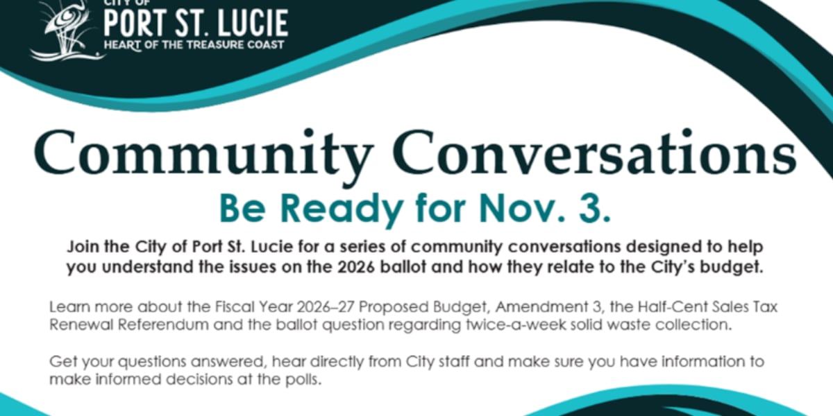 LIST: City of Port St. Lucie hosts community meetings leading up to election