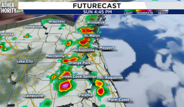 Scattered storms, localized flooding threat expected across Northeast Florida, Southeast Georgia