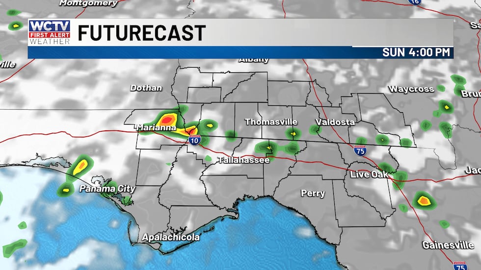 Scattered showers and storms tomorrow.