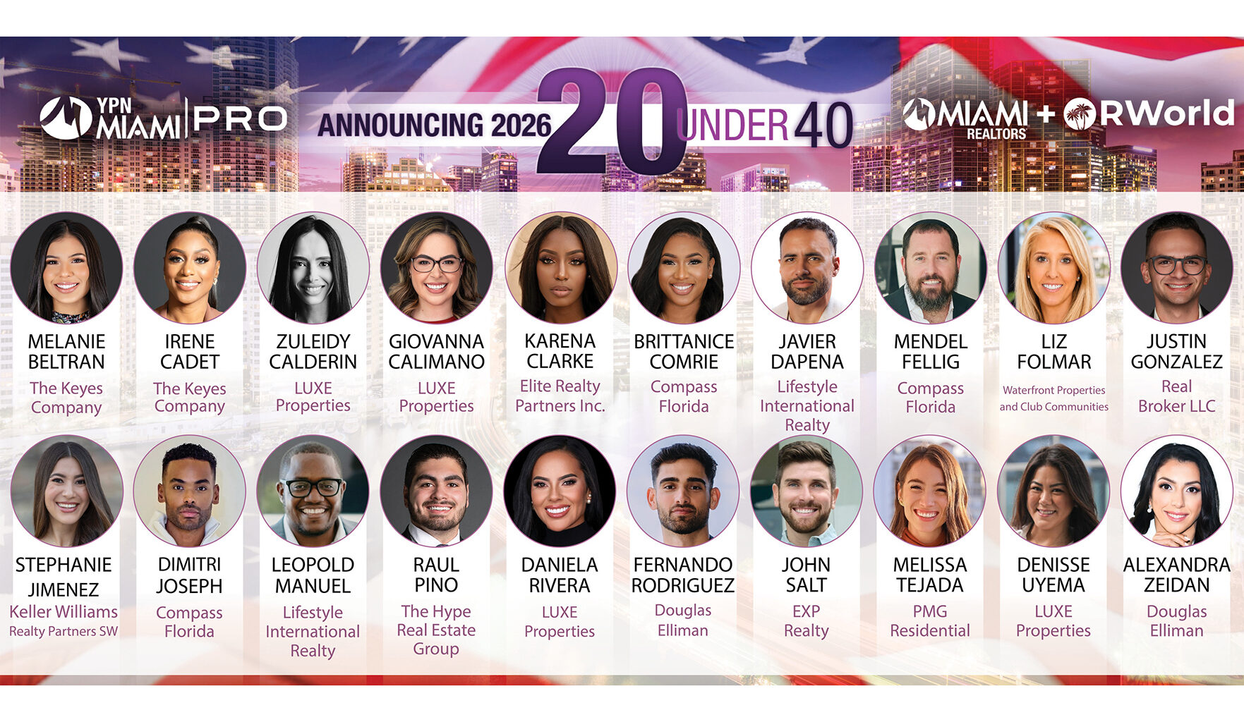 Meet MIAMI YPN's 2026 20 Under 40 class 