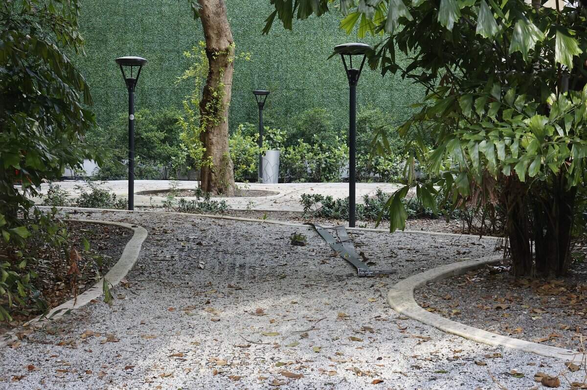 Allen Morris Park, nestled between high-rise luxury condominiums in Miami's Brickell neighborhood, has remained fenced and chained since the July 4 weekend in Miami, Florida on Tuesday, July 28, 2026.
