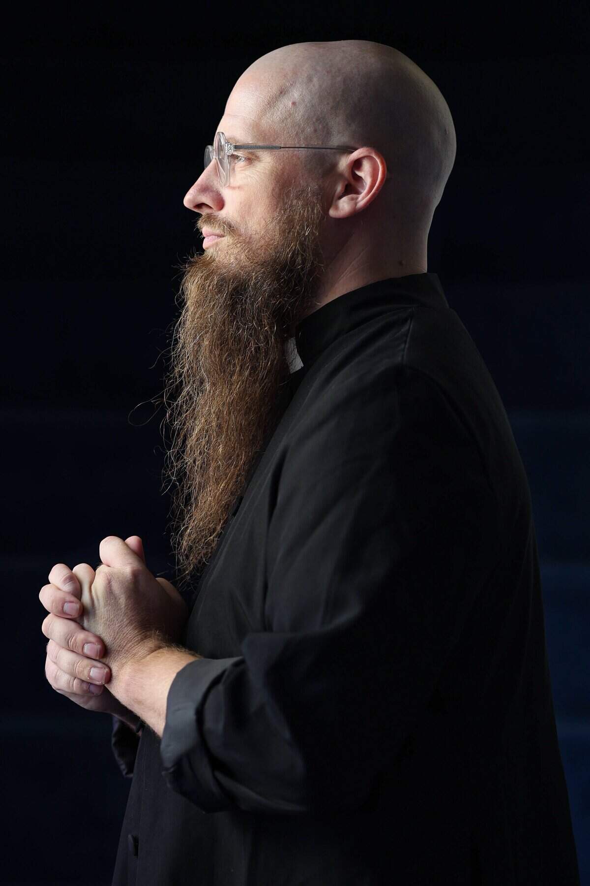 Rev. Jeff Hood, the spiritual advisor who has dedicated his pastoral career to counseling inmates on death row, is photographed before traveling to North Florida to be with William Silva, who is set to be executed on August 18, at Sunshine Cathedral on August 17, 2026, in Fort Lauderdale, Florida. Hood, who has clients all over the country, has been busier than usual this year - particularly with inmates in Florida, a state that has reached record-breaking execution numbers under Gov. Ron DeSantis.