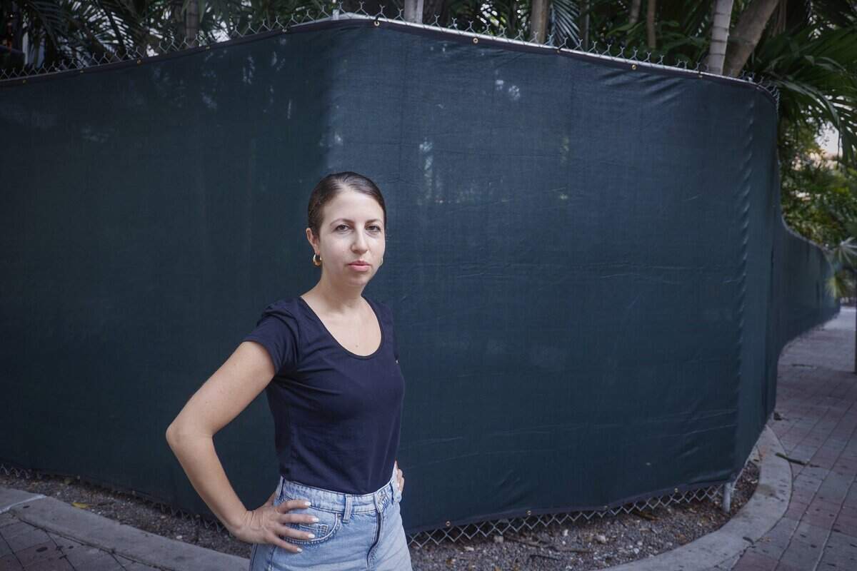 Community activist Elena Kasparis has pushed back against a developer’s plans to build on Allen Morris Brickell Park in Miami's financial district on Tuesday, July 28, 2026, in Miami, Fla.
