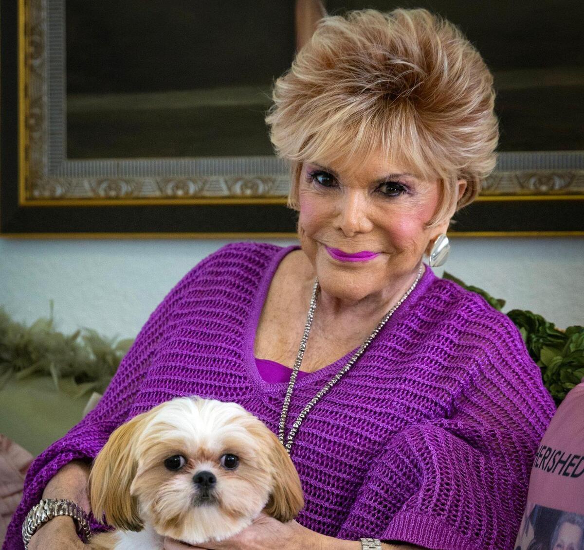 Connie Francis, then 87, on her living room couch in Parkland, Florida, on Friday, June 6, 2025. Her 1962 song “Pretty Little Baby” has introduced her to millions of young people on TikTok. She died July 16, 2025, at 87.