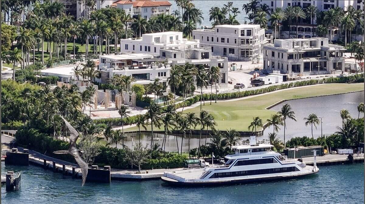 New construction on Fisher Island in Miami Beach, Florida, on Thursday, June 11, 2026.