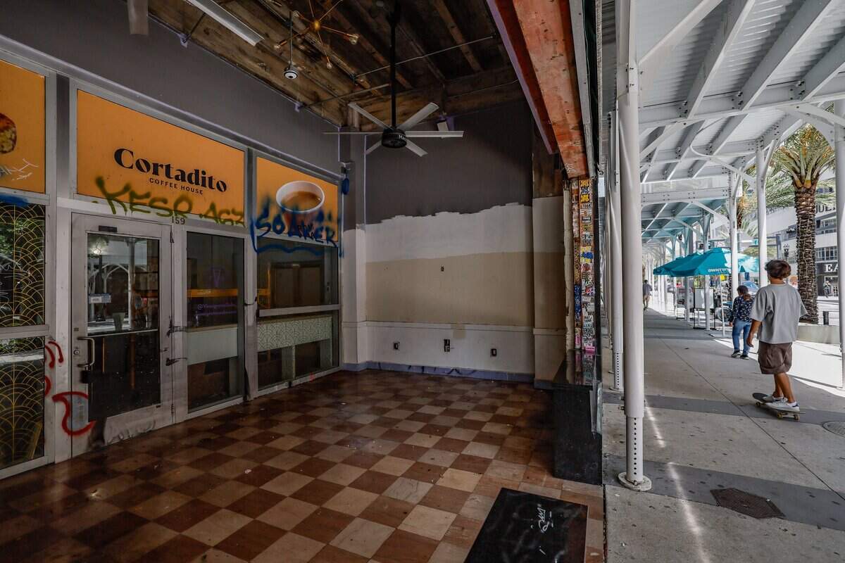 Long-running construction and delays have disrupted the East Flagler Street business district in downtown Miami on Tuesday, August 4, 2026.