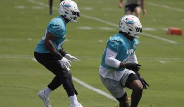 Two Dolphins linebackers had a heavy workout against Commanders