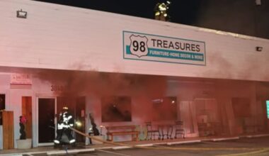 Commercial structure fire in northwest Florida Saturday night