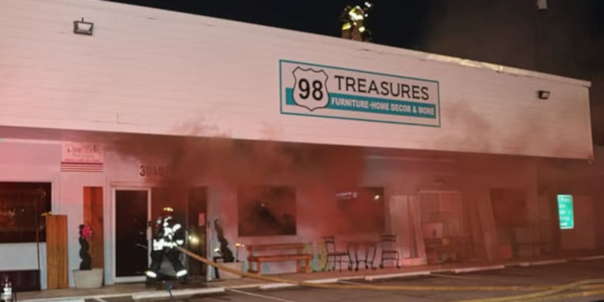 Commercial structure fire in northwest Florida Saturday night