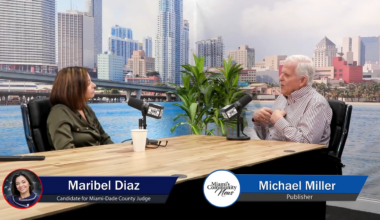 Michael Miller talks with Maribel Diaz, Miami-Dade County Court Judicial Candidate