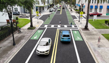 Under the proposed road diet, Monroe Street would be converted into a two-lane two-way traffic corridor.