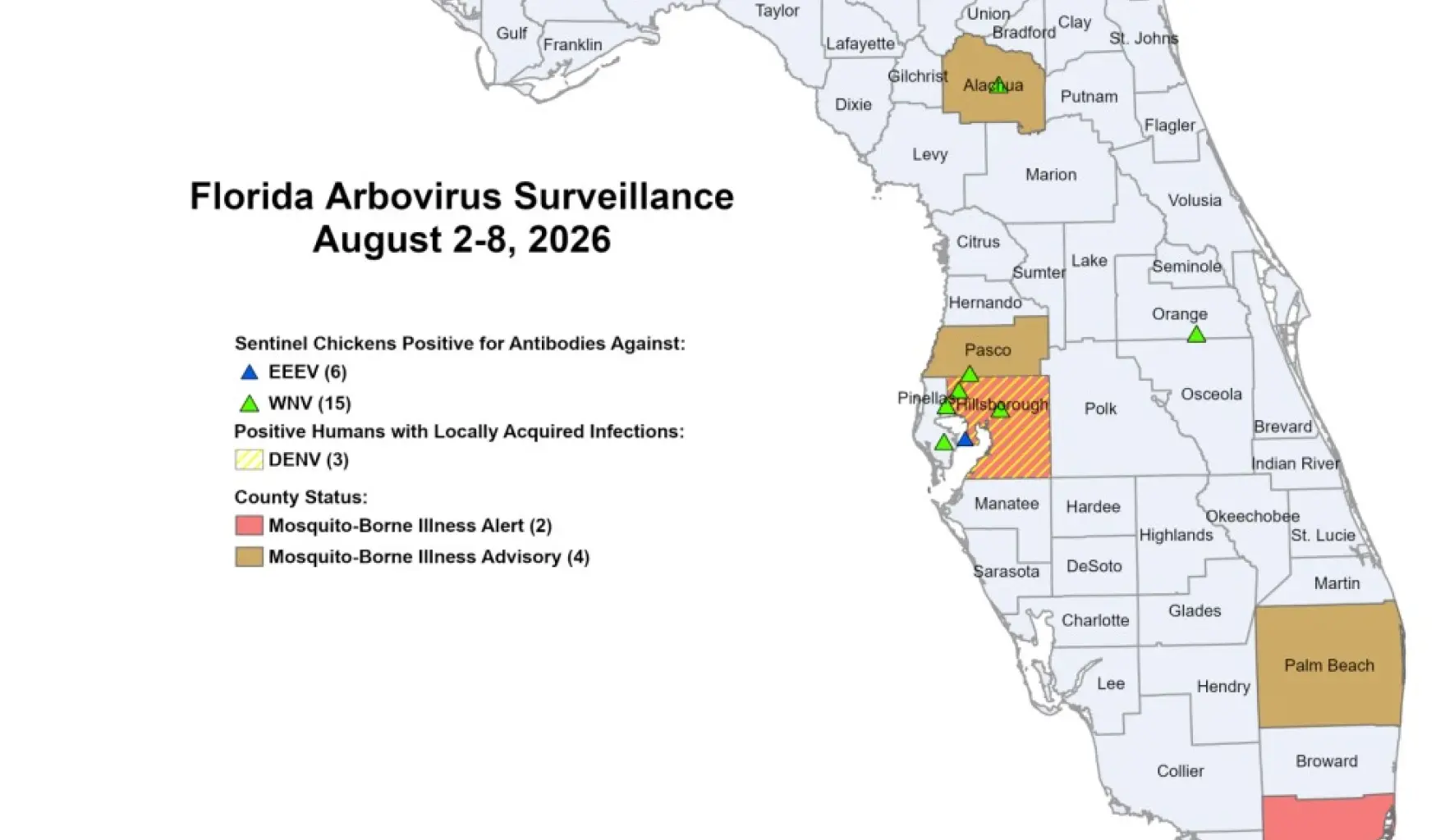 Mosquito Illness Alerts Florida Via FL Dept Of Health 2026