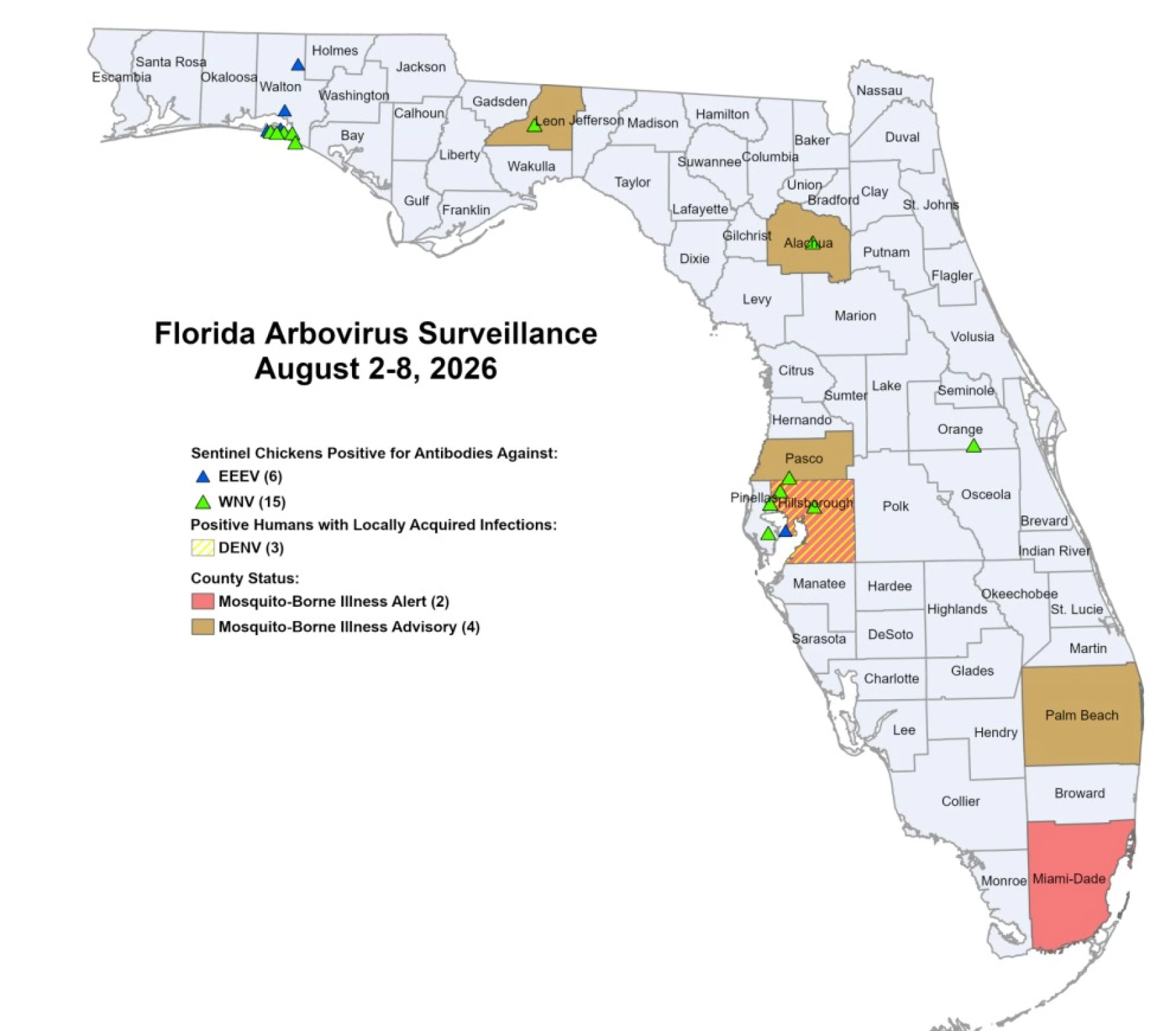Mosquito Illness Alerts Florida Via FL Dept Of Health 2026