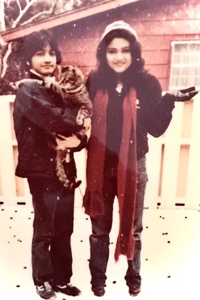 Shantanu, Moni and their cat