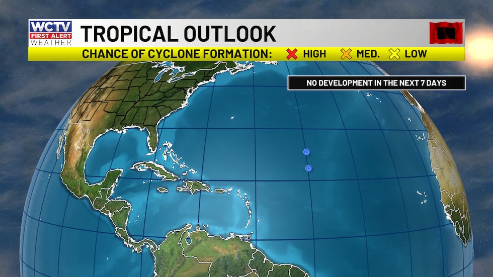 No chance of development in the next 7 days.