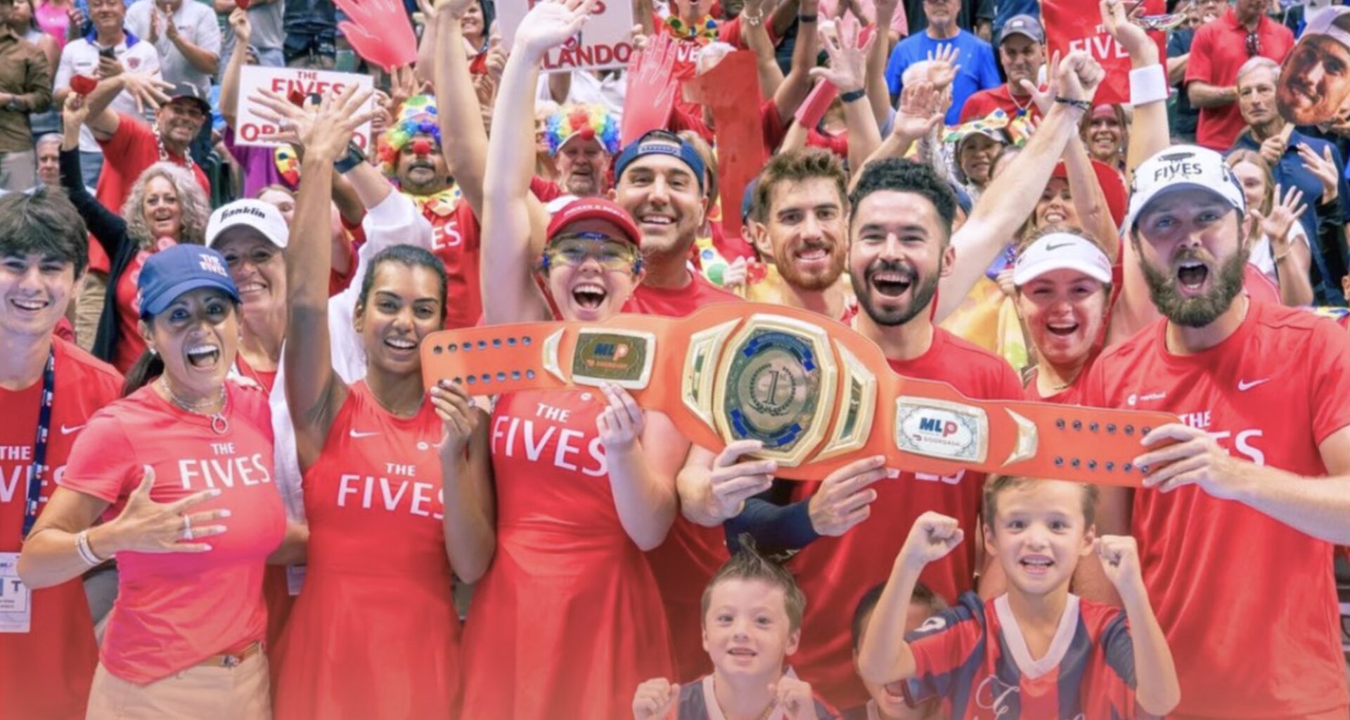 The New Jersey 5s celebrate after winning MLP Orlando.