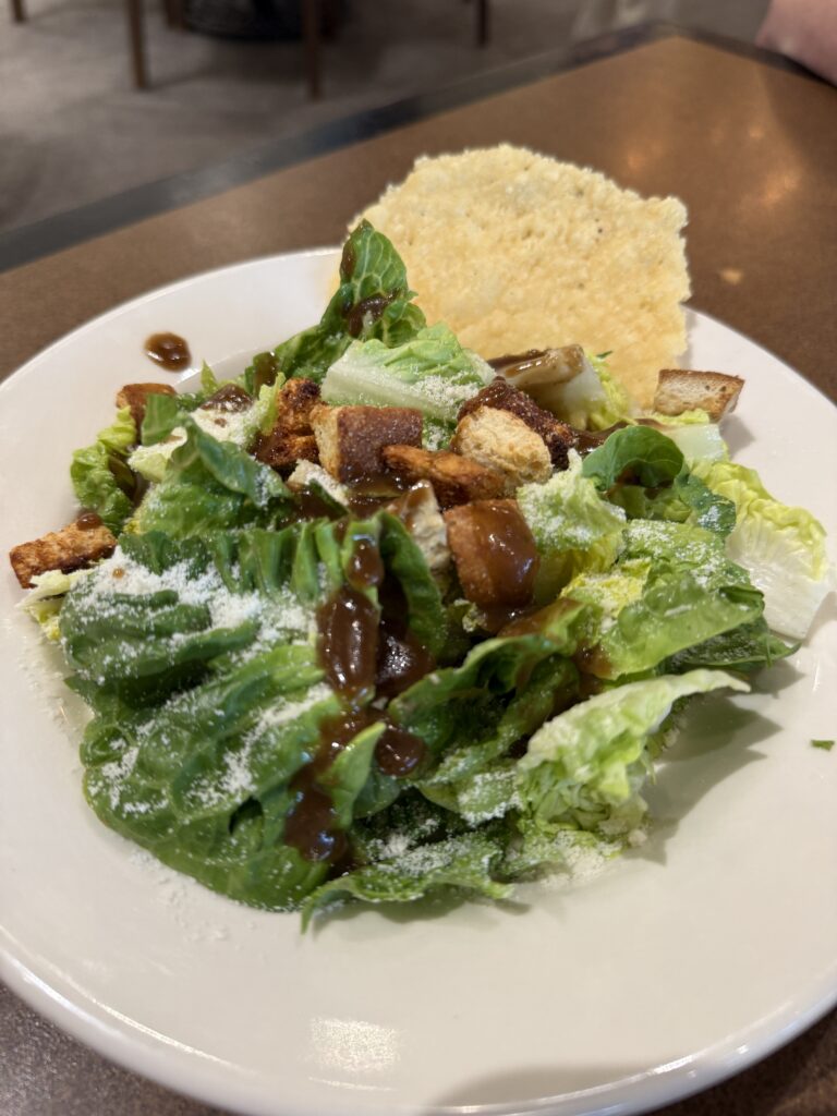 A salad on a table