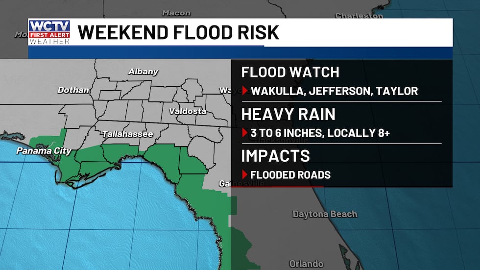 Heavy rain is expected this weekend, could lead to some localized flooding.
