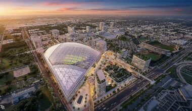 Rendering provided by the Rays of a new ballpark, revamped Hillsborough College and surrounding entertainment district. (Courtesy of Tampa Bay Rays)