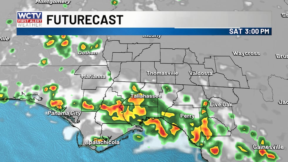 Showers and storms tomorrow afternoon.