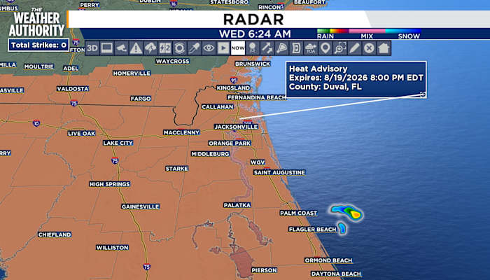 Another dangerously hot day across NE Florida and SE Georgia