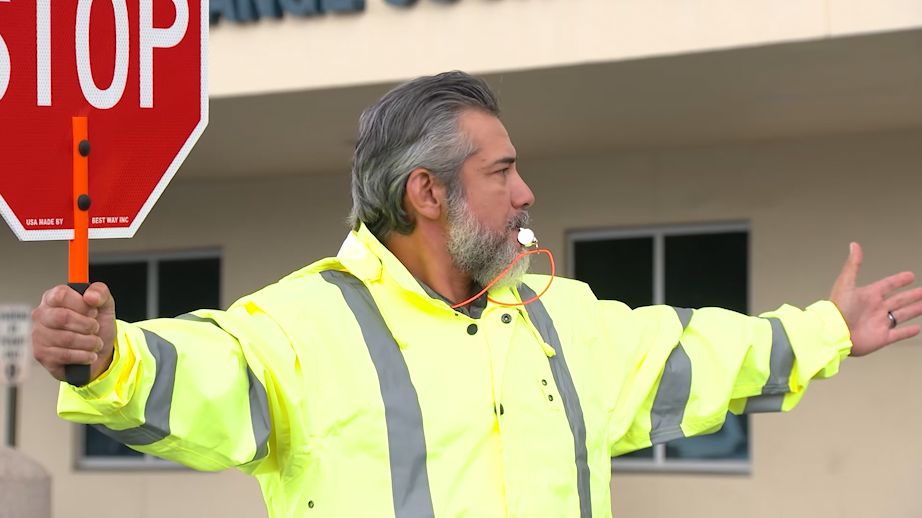 Crossing guards took part in a training ahead of the new school year, set to start on Aug. 11 in Orange County. (Spectrum News)