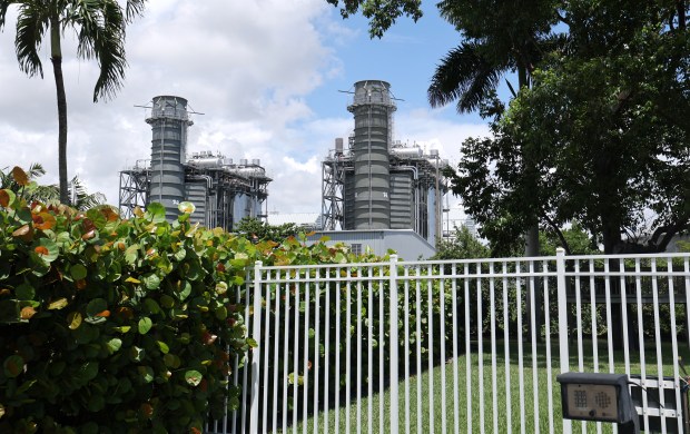 An FPL plant is seen across the canal near a home in the Davis Isles community in Fort Lauderdale on Thursday, Aug. 27, 2027. (Carline Jean/South Florida Sun Sentinel)