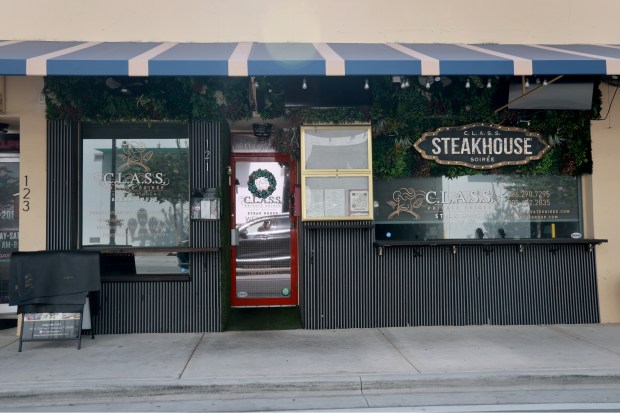 The CLASS Soiree Steakhouse is shown in Hollywood on Thursday, July 30, 2026. (Mike Stocker/South Florida Sun Sentinel)