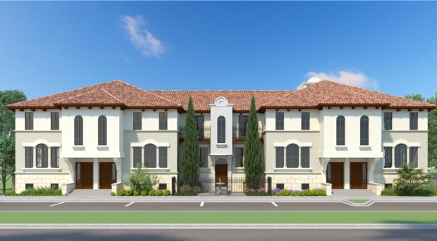 In addition to the house of worship, the proposal replaces the 35 existing apartments with five high-end, Spanish Mediterranean-style luxury townhomes. (City of Winter Park)