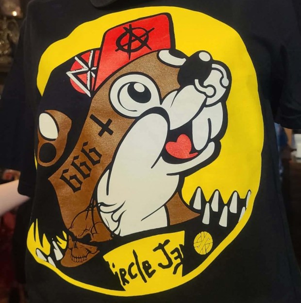 A t-shirt for sale at Prometheus Esoterica in 2024. The Winter Park-area store agreed to settle a lawsuit against it filed by Buc-ee's over similarities to its beaver mascot. (Orlando Sentinel staff)