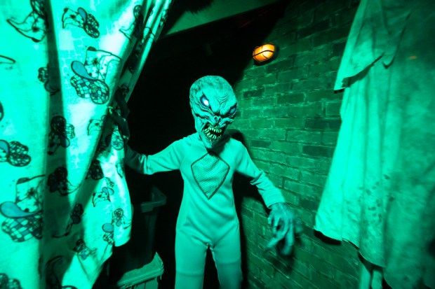 "Invasion: Alien Abduction" is one haunted house during Halloween Horror Nights at Universal Studios Florida on Aug. 28, 2026. (Patrick Connolly/Orlando Sentinel)
