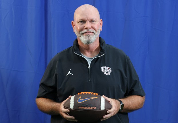 Ralph King, pictured during Media Day at 407 Sports, July 25, is the new head coach at Cypress Creek, the 5th coach for the Bears in 5 seasons.(Stephen M. Dowell/Orlando Sentinel)